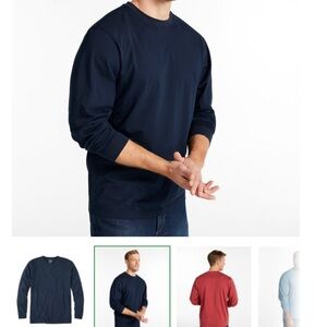 L.L. Bean Men's Deep Blue Long Sleeve Tee